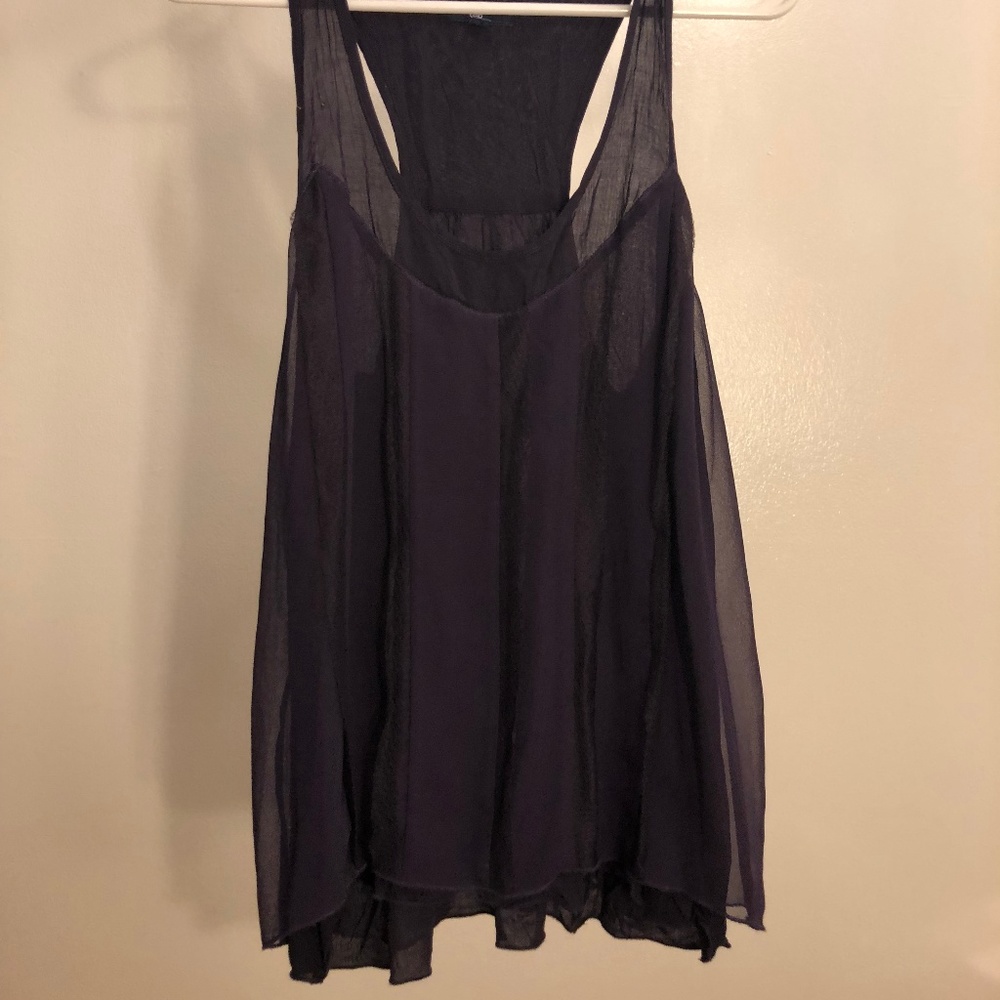 Purple Razor back tank top